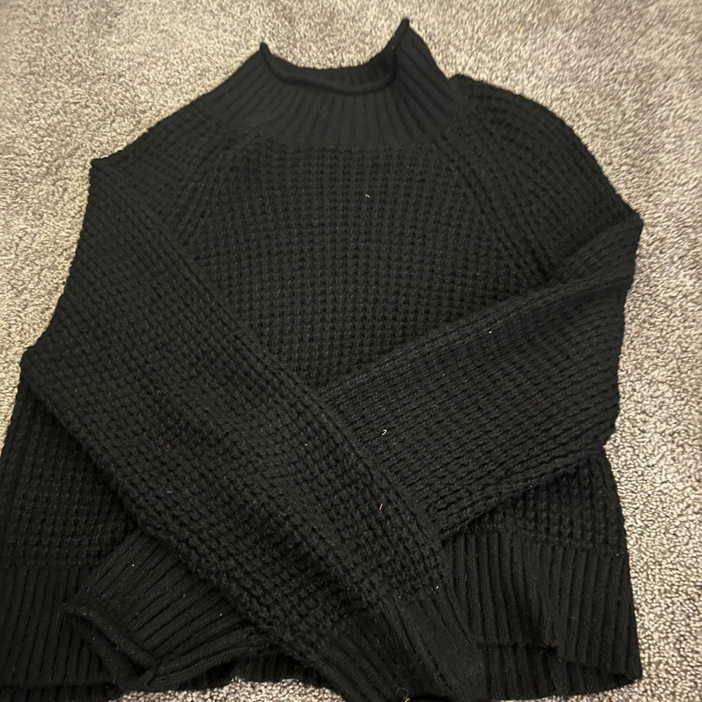 Slightly Cropped Black Sweater